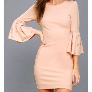 Lulu's blush pink bodycon dress